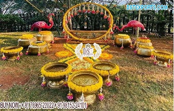 Traditional South Indian Haldi Ceremony Decoration