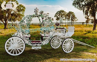 Fairy Tale White Cinderella Carriage Horse Drawn