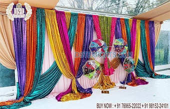Punjabi Wedding Maiyan Ceremony Backdrop Curtains