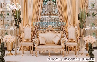 Designer Muslim Wedding Sofa Set For Bride Groom