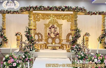 Attractive Wooden Mandap Decoration in London