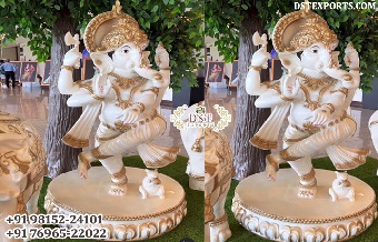 Wedding Entrance Decor White Gold Natarajan Ganesh