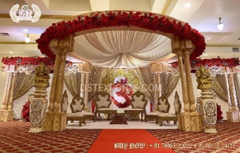 Exclusive Wedding Tri Pillar Mandap Decoration