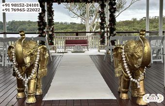 Royal Hindu Wedding Mandap Entrance Elephants