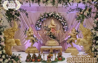 Traditional South Wedding Stage Decor FRP Statue