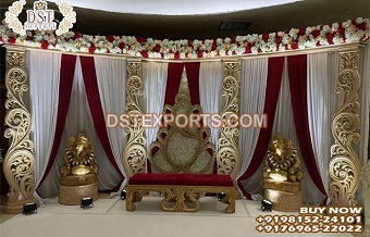 Hindu Rustic Theme Wedding Reception  Stage