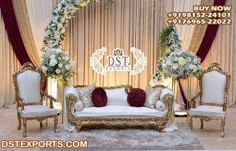 Royal Theme Wedding Reception Stage Sofa Set