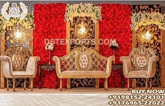 Royal Wedding Stage Loveseat With Matching Chairs