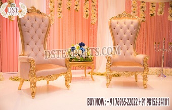 Royal Wedding Bride Groom King Throne Chair