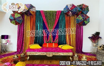 Charming Draping Decoration For Sangeet Setup