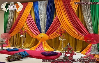 Multicolor  Backdrop Draping For Wedding Decor