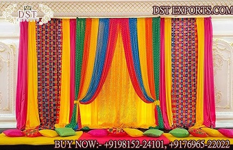 Trending Haldi Backdrop Curtain For Weddings