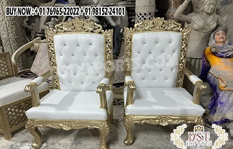 Royal Theme Wedding Chairs For Bride Groom