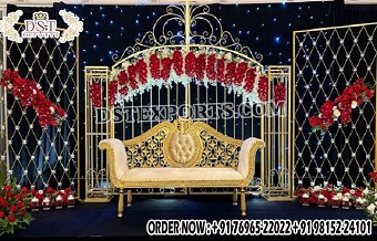Trending Metal Props For Reception Stage Decor