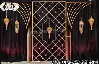 Contemporary Gold Arch Panel for Wedding Events