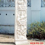 Ganesha  White Wedding Pillars