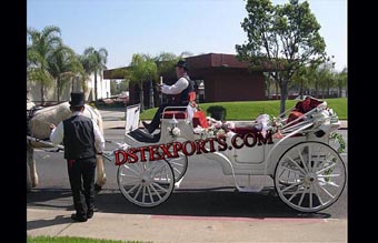 White Vis A Vis Horse Carriages