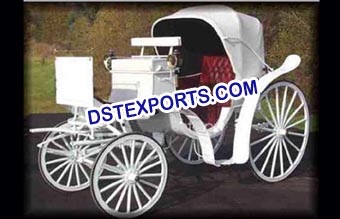 White Victoria Wedding Carriage