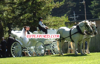 Victoria  White Horse Dawn Carriages