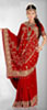 WEDDING RED EMBROIDERY SAREE