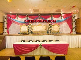 ASIAN WEDDING STAGE WITH GOLDEN FURNITURE