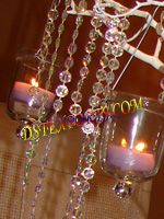 WEDDING CRYSTEL CHAINS WITH CANDLE STAND