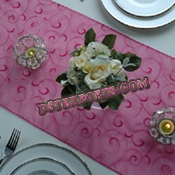 WEDDING PINK EMBRODRIED TABLE RUNNER