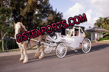 NEW WEDDING COVERED HORSE DRAWN CARRIAGE