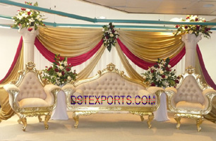 INDIAN WEDDING GOLDEN SOFA SET