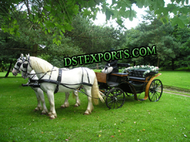 DOUBLE HORSE BLACK VICTORIA CARRIAGE