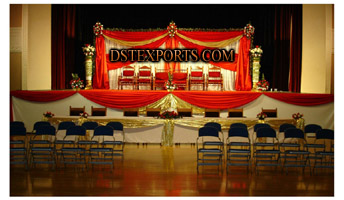 ASIAN WEDDING STAGE WITH SANKHEDA FURNITURE