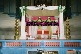 INDIAN WEDDING WHITE ROMAN MANDAP