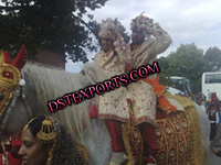 WEDDING RED EMBROIDERY HORSE COSTUMES