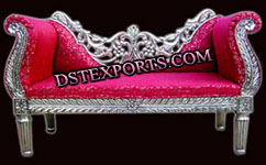 ASIAN WEDDING SILVER CARVED LOVE SEATER