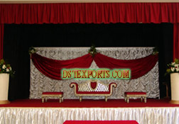 WEDDING GOLDEN FURNITURES WITH  BACKDROP
