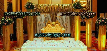 LATEST ASIAN WEDDING GOLDEN LOVE SEATER