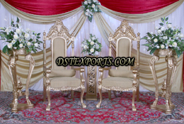 INDIAN WEDDING GOLD CHAIRS SET