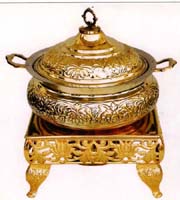 BRASS EMBOSED CHEFING DISHES