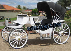 VICTORIA HORSE CARRIAGE WITH BLACK HOOD