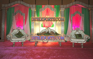 WEDDING SILVER CARVING FURNITURE STAGE