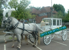 GLASS COVERED VICTORIA HORSE CARRIAGE