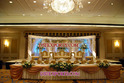 WEDDING CRYSTAL STAGE  WITH  GOLDEN FURNITURE