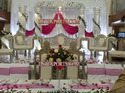 WEDDING RECEPTION SILVER CRYSTAL STAGE SET
