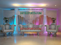 WEDDING SILVER STAGE DECORATIONS
