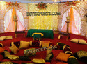MEHANDI STAGE WITH CARVED BACKGROUND
