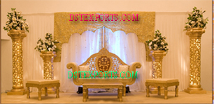 ASIAN WEDDING GOLD DECORATED STAGE