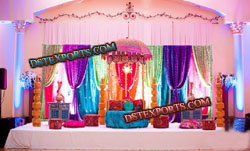 PAKISTANI WEDDING DECORATED MEHANDI STAGE