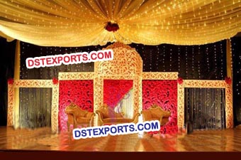 Wedding Stage Carved Backdrop Screen