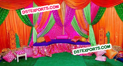 MEHANDI STAGE COLOURFUL BACKDROPS