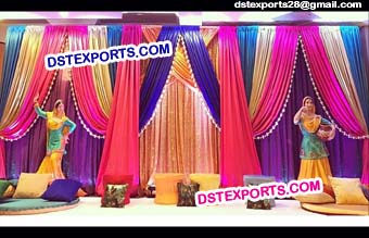 Punjabi Wedding Stage Backdrop Curtains